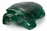 Flowery Malachite Turtle Carving - DR Congo #349317-1